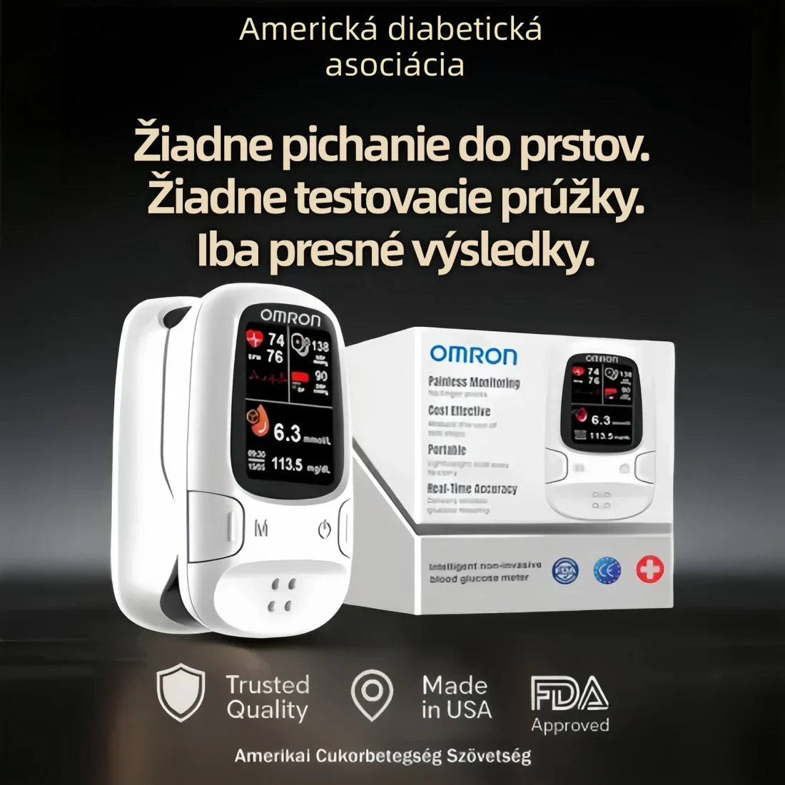 Odporúčanie lekárne丨Omron™ 11 v 1 neinvazívny glukomer – pohodlné meranie glukózy bez ihiel, kompaktný dizajn pre každodenné použitie