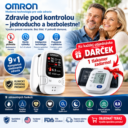 Omron™ bezbolestný glukomer – bez ihiel